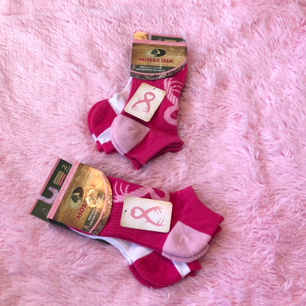 Women's Mossy Oak Breast Cancer Awareness No Show Socks